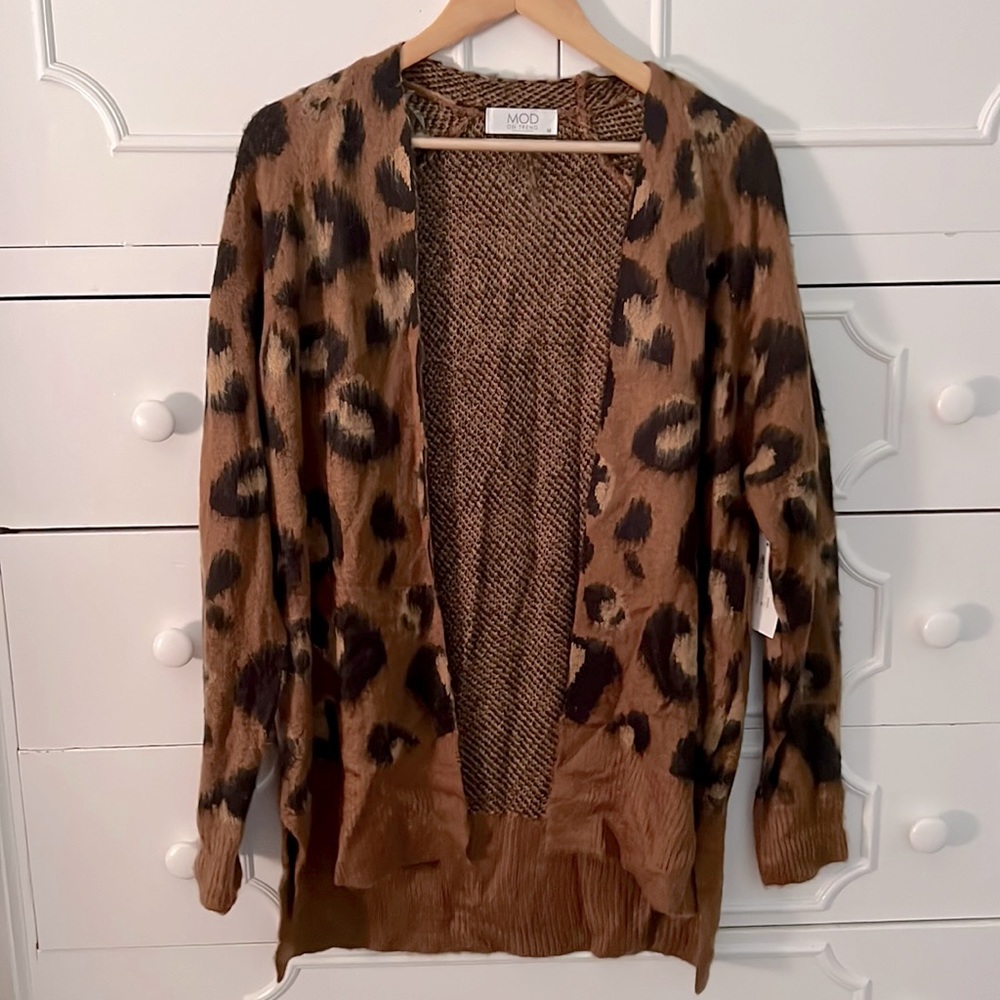 NWT Leopard Cardigan Size Medium